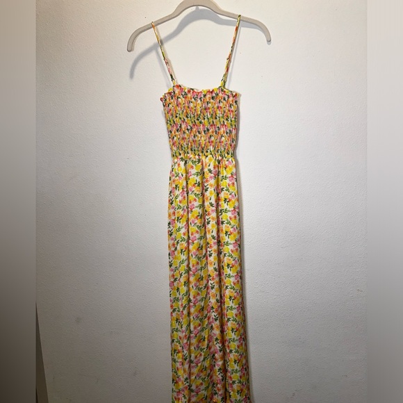 RESA x REVOLVE Ashley Midi Dress Yellow Floral Smocked Dress - Picture 10 of 10